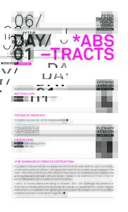 06/ DAY/ *ABS 01 –TRACTS PETER DRUCKER FORUM