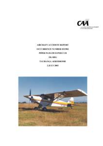 Aircraft Accident Report[removed]ZK-SHG