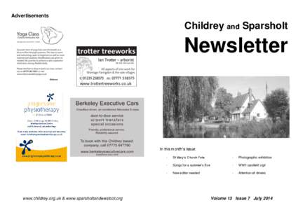 Advertisements  Childrey and Sparsholt Newsletter