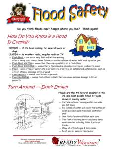 ™  Do you think floods can’t happen where you live? Think again! How Do You Know if a Flood Is Coming?