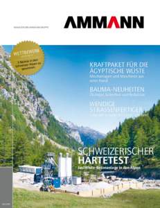 Magazin der Ammann Gruppe, April[removed]Magazin Der Ammann GruppE ew17erb Wettb