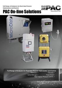 Full Range of Analyzers for Real-time Process Optimization and Control PAC On-line Solutions  www.paclp.com