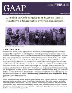 GAAP  Gender, Agriculture, & Assets Project February 2012