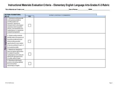 Instructional Materials Evaluation Criteria—Mathematics