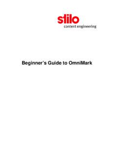 Beginner’s Guide to OmniMark  Beginner’s Guide to OmniMark Page 2 of 71