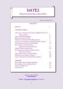 VATES The Journal of New Latin Poetry Issue 9, Spring 2014 CONTENTS