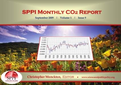 SPPI Monthly CO2 Report September 2009 |  Volume 1