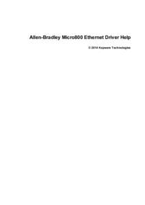 Allen-Bradley Micro800 Ethernet Driver Help