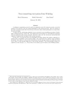Non-committing encryption from Φ-hiding Brett Hemenway Rafail Ostrovsky∗  Alon Rosen†