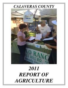CALAVERAS COUNTYREPORT OF AGRICULTURE