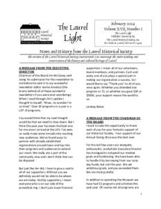 The Laurel  Light February 2014 Volume XVII, Number I