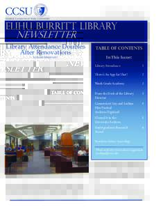 Fall 2011, Volume 16, number 1  Elihu burritt library Newsletter