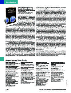 Book Review A Vast Machine: Computer Models, Climate Data, and the Politics of Global Warming by Paul N. Edwards