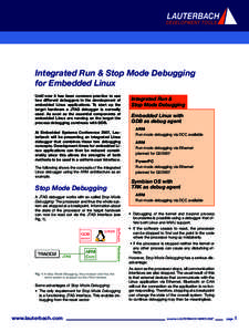 Integrated Run & Stop Mode Debugging for Embedded Linux