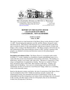 NEW HAMPSHIRE DIVISION  OF HISTORICAL RESOURCES