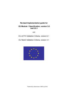 Implementation guide for EU eCTD M1 specification