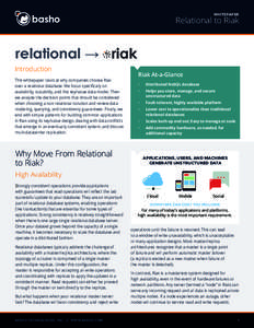 WHITEPAPER  Relational to Riak relational → Introduction