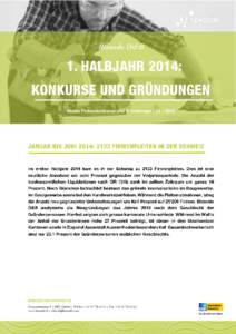 Studie Firmenkonkurse und Gründungen | BISNODE D&B SCHWEIZ AG Grossmattstrasse 9 | 8902 Urdorf | Telefon: + | Fax: +www.bisnode.ch | 