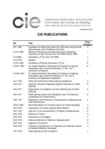 December[removed]CIE PUBLICATIONS No.  Title