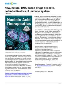New, natural DNA-based drugs are safe, potent activators of immune system