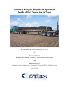 Microsoft Word - Economic Analysis and Impact of Sod Production in Texas_1.doc