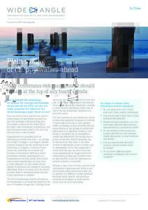 In View  Plain sailing or choppy waters ahead Why continuous risk management should remain at the top of any board agenda