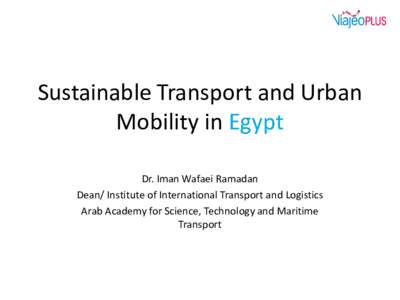 Sustainable Transport and Urban Mobility