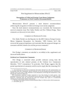 CALIFORNIA LAW REVISION COMMISSION  STAFF MEMORANDUM Study D-1200