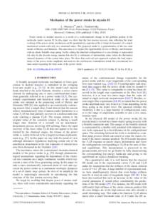 PHYSICAL REVIEW E 81, 051915 共2010兲  Mechanics of the power stroke in myosin II L. Marcucci* and L. Truskinovsky LMS, CNRS-UMR 7649, Ecole Polytechnique, 91128 Palaiseau, France 共Received 4 February 2010; published