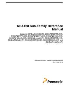S9KEA128Z80M48SF0RM,  KEA128 Sub-Family Reference Manual - Reference Manual