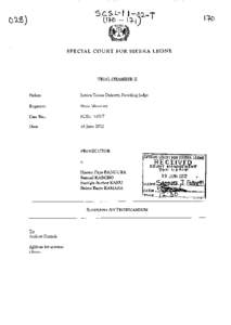 Prosecutor vs. Bangura, et. al. - Subpoena ad Testificandum