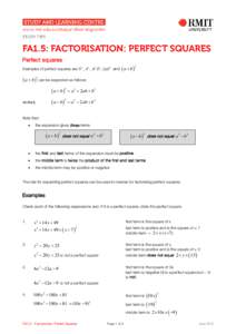 Arithmetic / Figurate numbers / Integer sequences / Number theory / Factorization / Square number / Completing the square / Quadratic equation / Mathematics / Numbers / Algebra