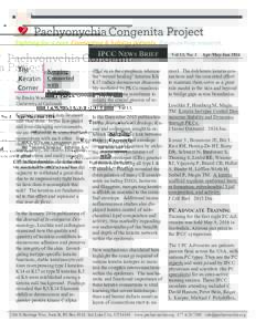 IPCC NEWS BRIEF Keeping Connected with Keratins by Emily Warshauer, MD