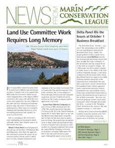 November—DecemberNovember—December 2009 Land Use Committee Work Requires Long Memory