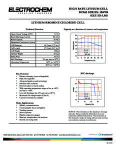 High Rate Lithium Cell - Size SD-LMS