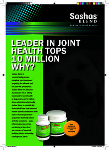 C O M P L E T E J O I N T H E A LT H  LEADER IN JOINT HEALTH TOPS 10 MILLION WHY?