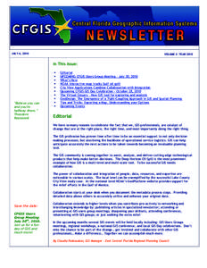 CFGIS Newsletter Summer 2010