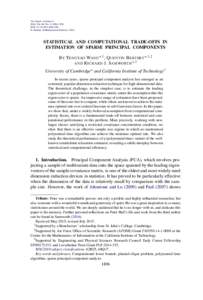 Statistical and computational trade-offs in estimation of sparse principal components