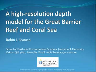 A high-resolution depth model for the Great Barrier Reef and Coral Sea