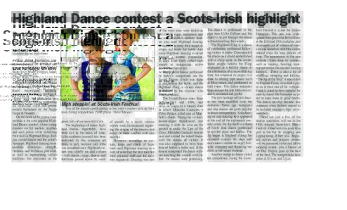 Highland Dance contest a Scots-Irish highlight Dandridge event September 24 BY GAYLE PAGE  Standard Banner Staff Writer