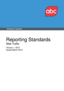 Reporting Standards Web Traffic VersionIssued March 2015  CONTENTS