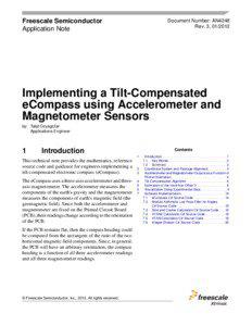 Implementing a Tilt-Compensated eCompass using Accelerometer and Magnetometer Sensors