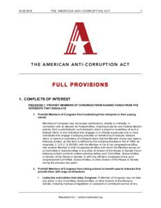 THE AMERICAN ANTI-CORRUPTION ACT 1