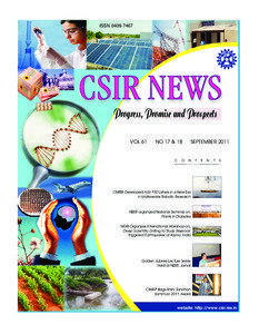 ISSN[removed]CSIR NEWS
