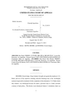 RECOMMENDED FOR FULL-TEXT PUBLICATION Pursuant to Sixth Circuit I.O.P[removed]b) File Name: 13a0221p.06 UNITED STATES COURT OF APPEALS FOR THE SIXTH CIRCUIT