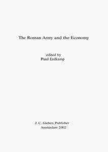 The Roman Army and the Economy  edited by
