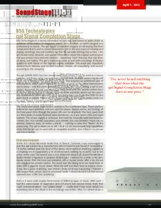 April 1, 2012  BSG Technologies qøl Signal Completion Stage