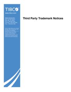 Third Party Trademark Notices