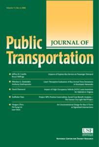 Journal of  Public Transportation Volume 11, No. 4, 2008 ISSN 1077-291X