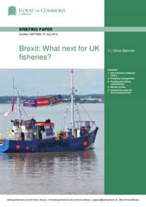 Brexit: What next for UK fisheries?